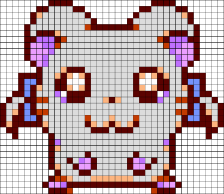 Рисунки по клеточкам хомяк