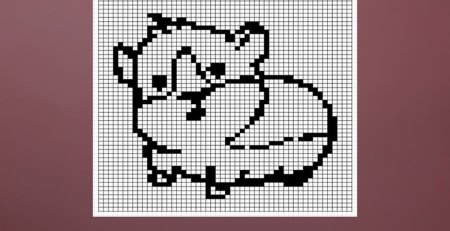 Свинка по клеткам