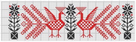 Славянская вышивка птицы
