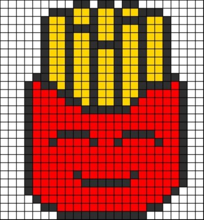 Рисунки по клеточкам бургер