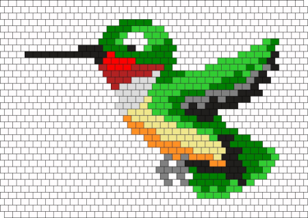 Колибри по клеточкам