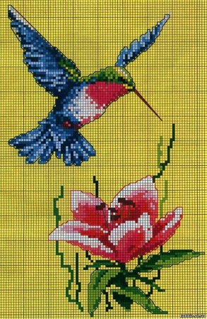 Вышивка крестиком Колибри