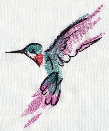 Колибри гладью