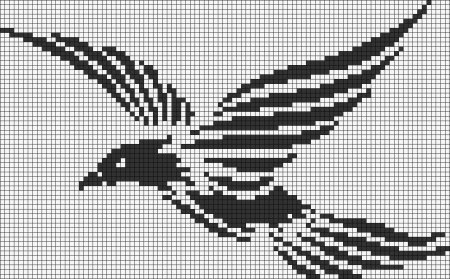 Птичка монохром