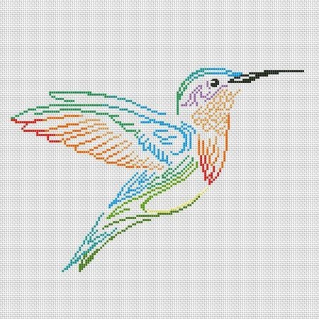 Вышивка крестиком Колибри