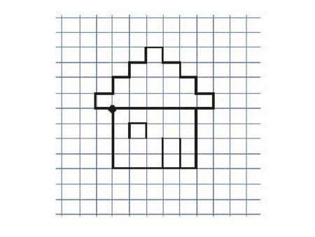 Домик по клеточкам для детей