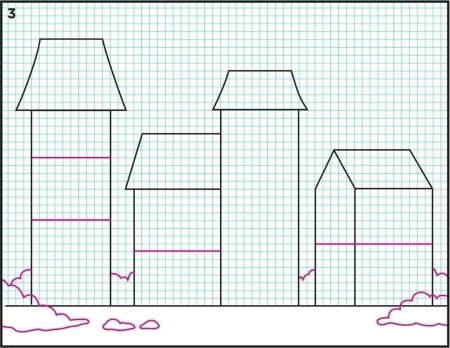Клеточки для графического диктанта