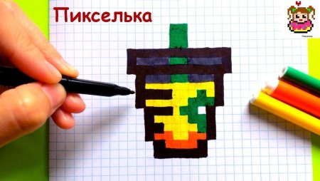 Рисование по клеточкам коктейль