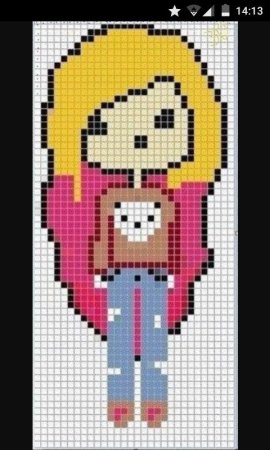 Рисунки в клетку девочки