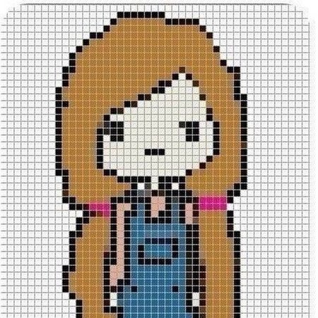 Рисование по клеточкам для девочек