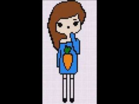 Рисунки по клеточкам девочки