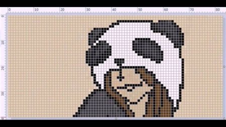 Крутые рисунки по клеточкам в тетради аниме