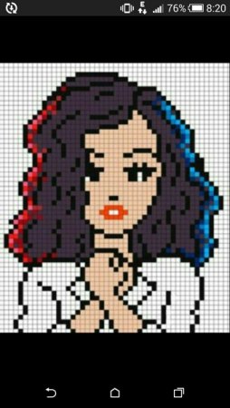 Рисунки по клеточкам для подростков девочек