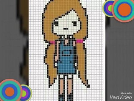 Рисунки по клеточкам девочки SWAG