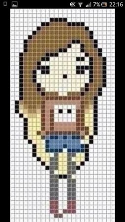 Рисунки по клеткам для девочек