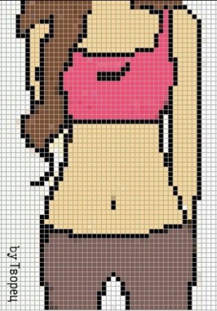 Рисунки по клеточкам девочки