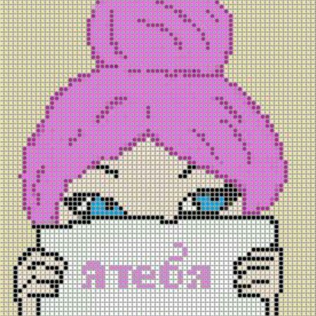 Рисунки по клеточкам лёгкие для девочек