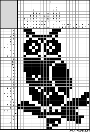 Японский кроссворд Сова