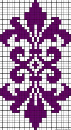 Узор вышивки на клеточках