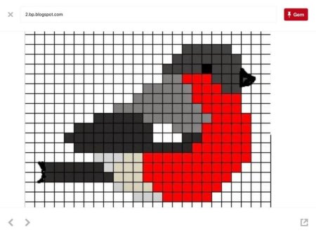 Снегири схемы для вязания