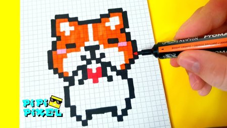 Кавайные рисунки по клеточкам