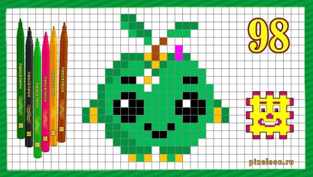 Рисунки по клеткам Шопкинс