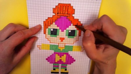 Пикселька рисунки по клеточкам Единорог