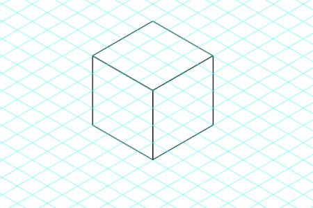 Куб в изометрии