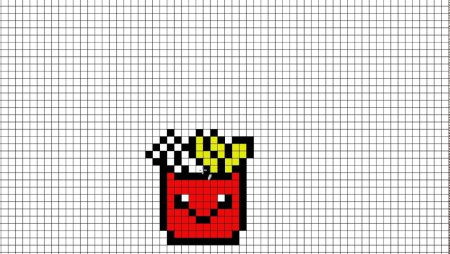 Рисунки по клеточкам макдональдс