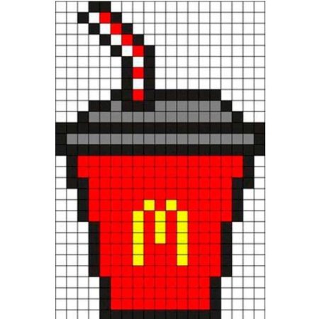 Рисование по клеточкам бургер