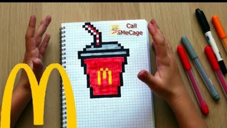 Рисование по клеткам картошка фри