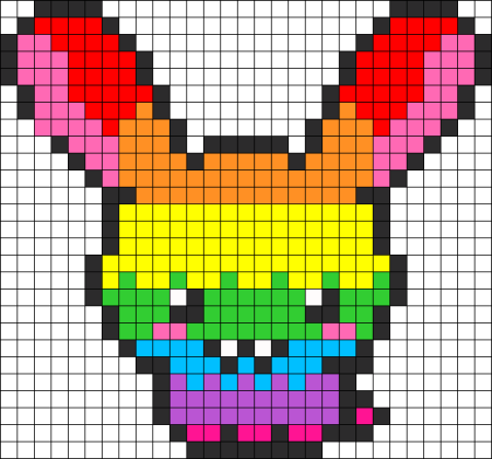 Рисование по клеточкам разноцветные