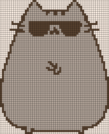 Рисунки по клеточкам кот