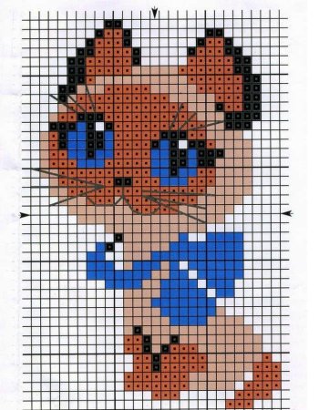 Котенок Гав крестиком