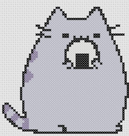 Кот Пушин схема вышивки