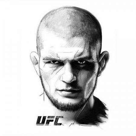 Как нарисовать Хабиба Нурмагомедова