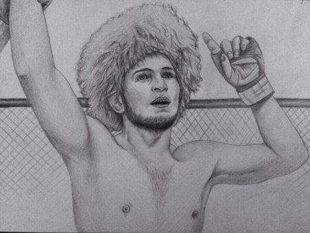 Раскраска боксер Хабиб