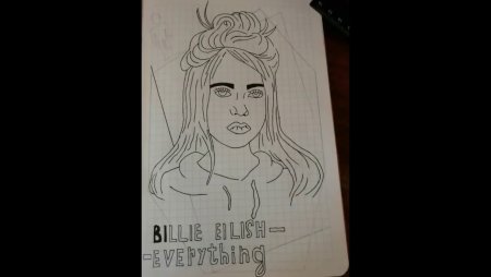 Билли Айлиш легкие рисунки