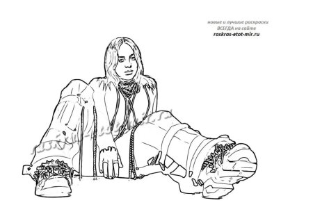 Разукрашки портрет Билли певица