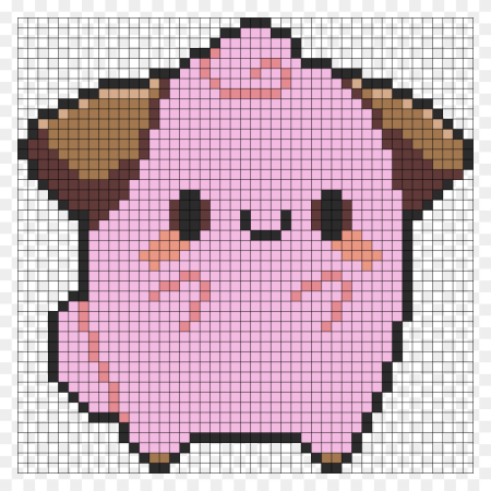 Рисунки по клеточкам для РОБЛОКСА Clefairy