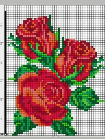 Розы вышитые бисером схемы