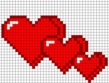 Сердечко в клеточку