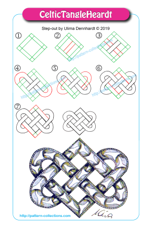 Кельтские узоры в тетради