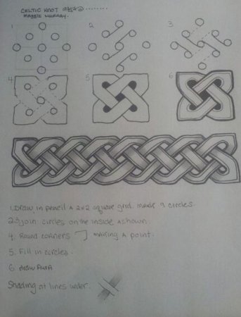Кельтские узоры в тетради