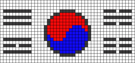 Флаг Кореи из бисера