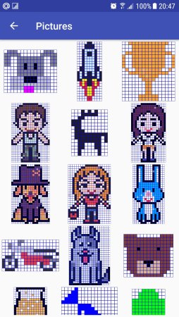 Рисунки по клеточкам приложения в телефоне