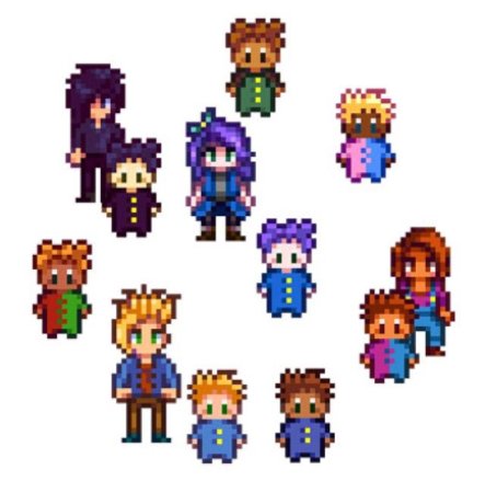 Себастиан Stardew Valley спрайты