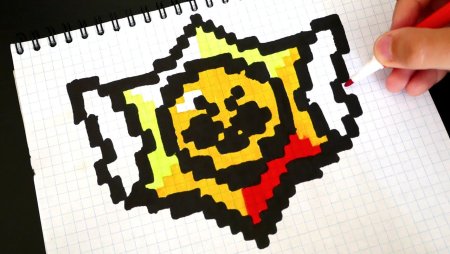 Рисование по клеткам Браво старс значки