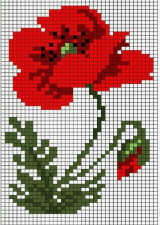 Цветок вышивка крестом лёгкий