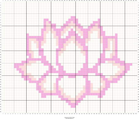 Лотос вышивка крестом схемы